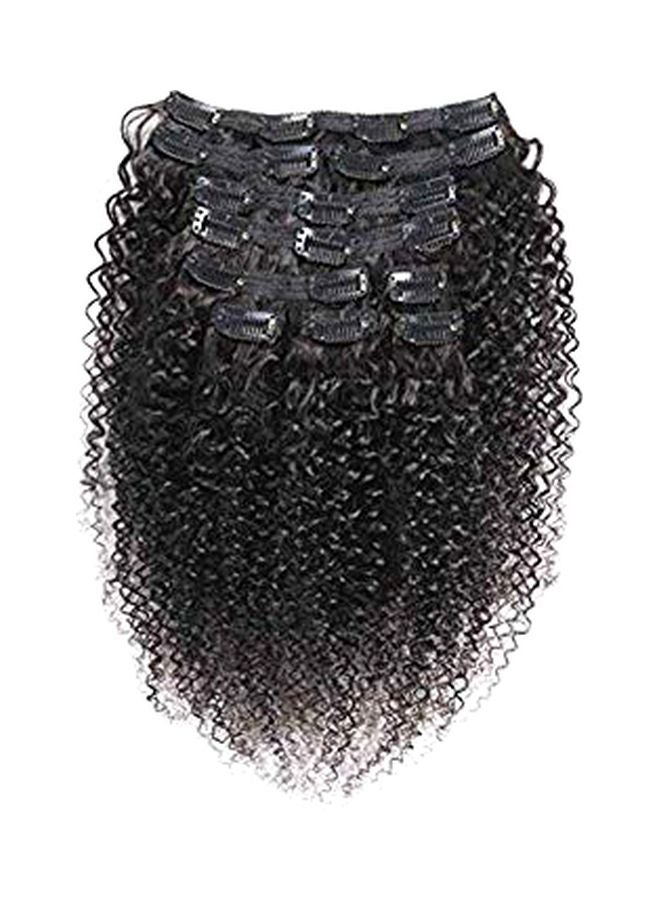 URbeauty 10-Piece Clip In Short Afro Curl Hair Extension Natural Black 18inch  - Image 1