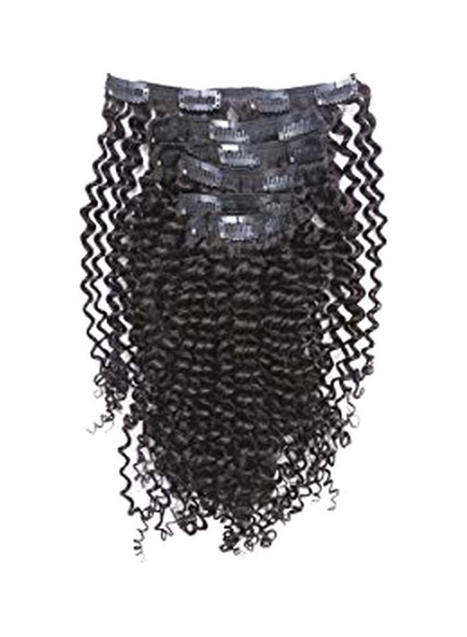 Loxxy Short Kinky Curly Hair Extension Black 16inch 