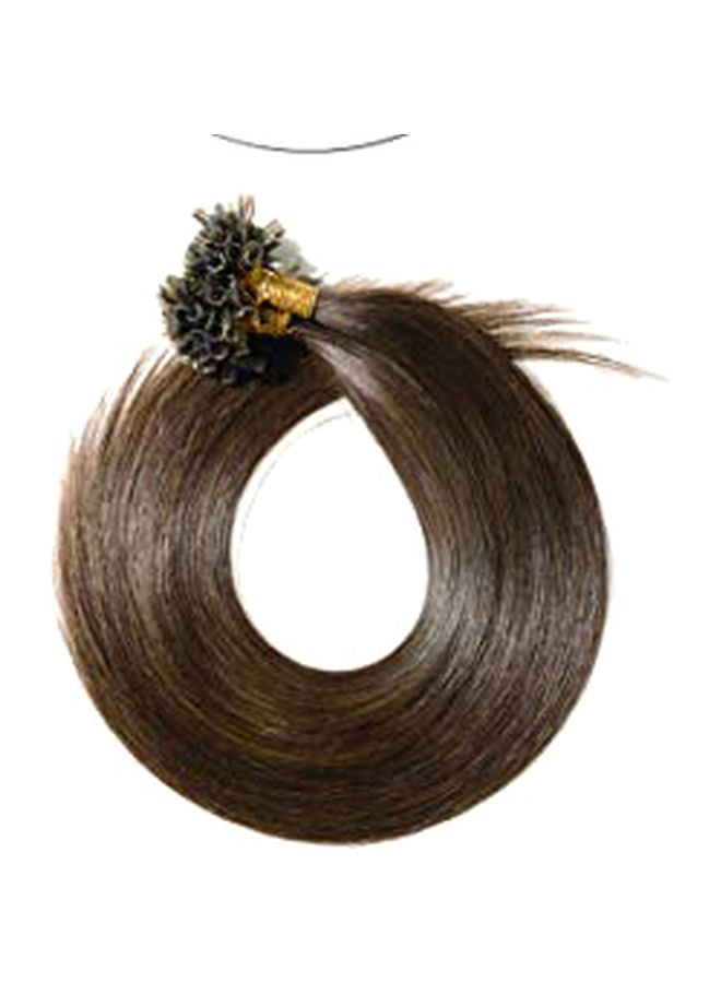 سيجو مجموعة وصلات شعر مستعار مسترسل مربوط مسبقاً بطرف على شكل حرف U بني 16بوصة - Image 1