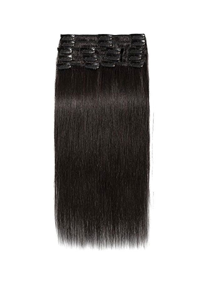 US Stock-US Seller - 8-Piece Straight Hair Extension Set 1B Natural Black 12inch - Image 1