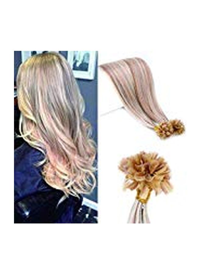 SEGO Straight Hair Extension Strand Set 613 Golden Brown/Bleach Blonde 22inch - Image 2