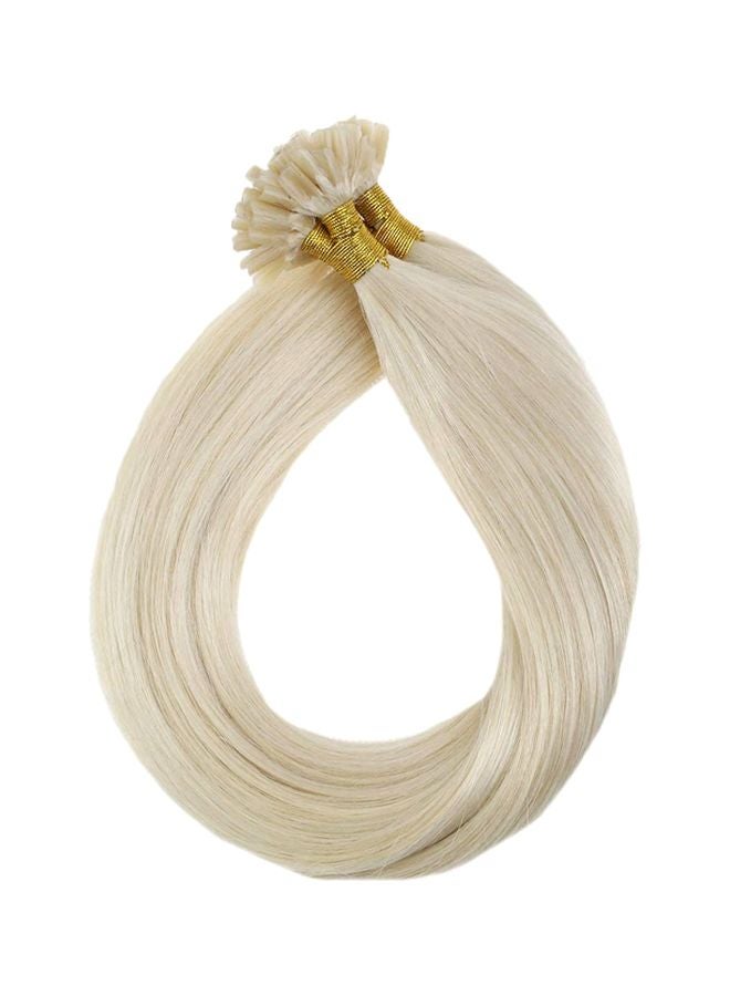 Straight Hair Extension Strand Set 60 White Blonde 16inch - v1570889408/N30617247A_1