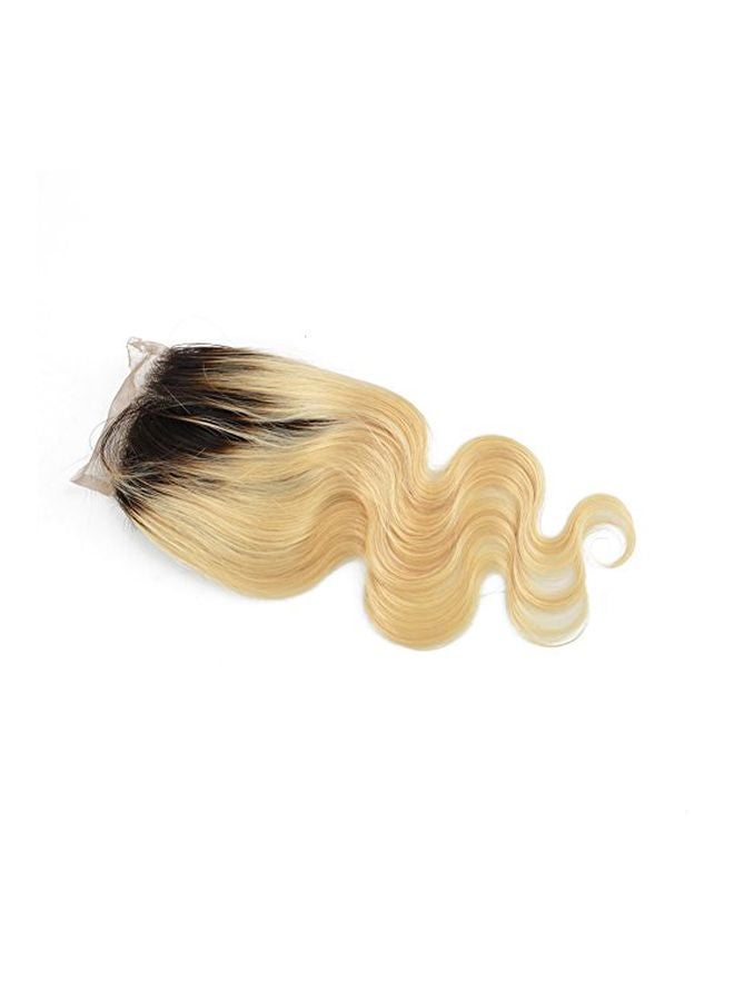Dingli Hair Brazilian Ombre Body Wave Hair Extension With Lace Closure 1B/613 8inch - Image 2