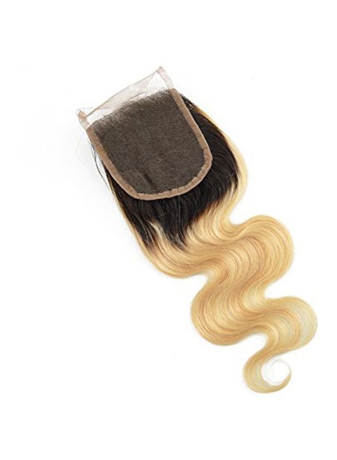 Dingli Hair Brazilian Ombre Body Wave Hair Extension With Lace Closure 1B/613 8inch - Image 3