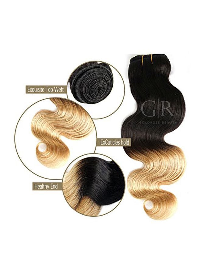 2-Piece Hair Extension Set Gold/Black 8inch - v1570889557/N30609777A_2