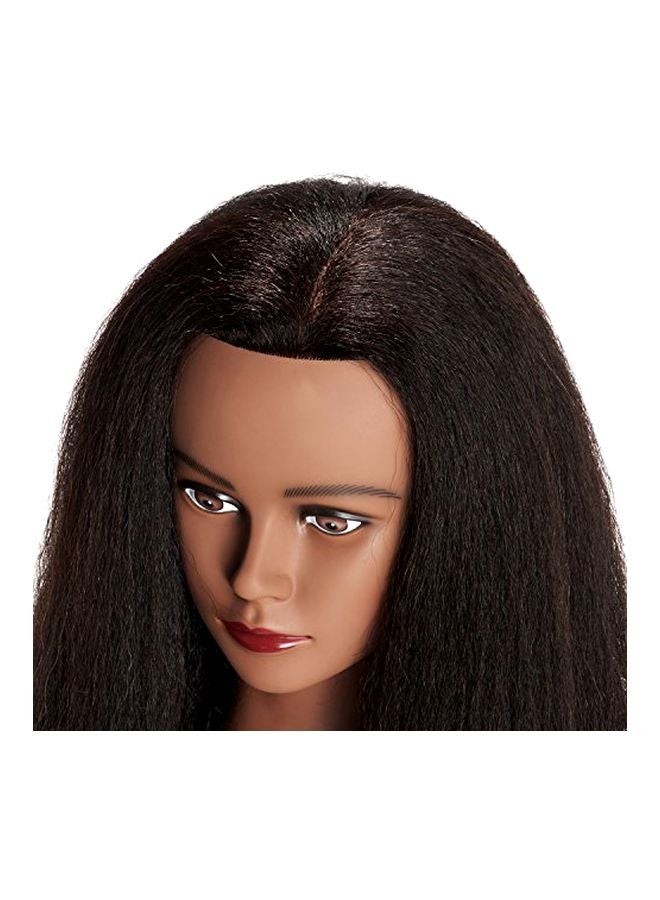 Hairingrid Hairdresser Cosmetology Mannequin Head With Clamp Holder Black 16inch - Image 3