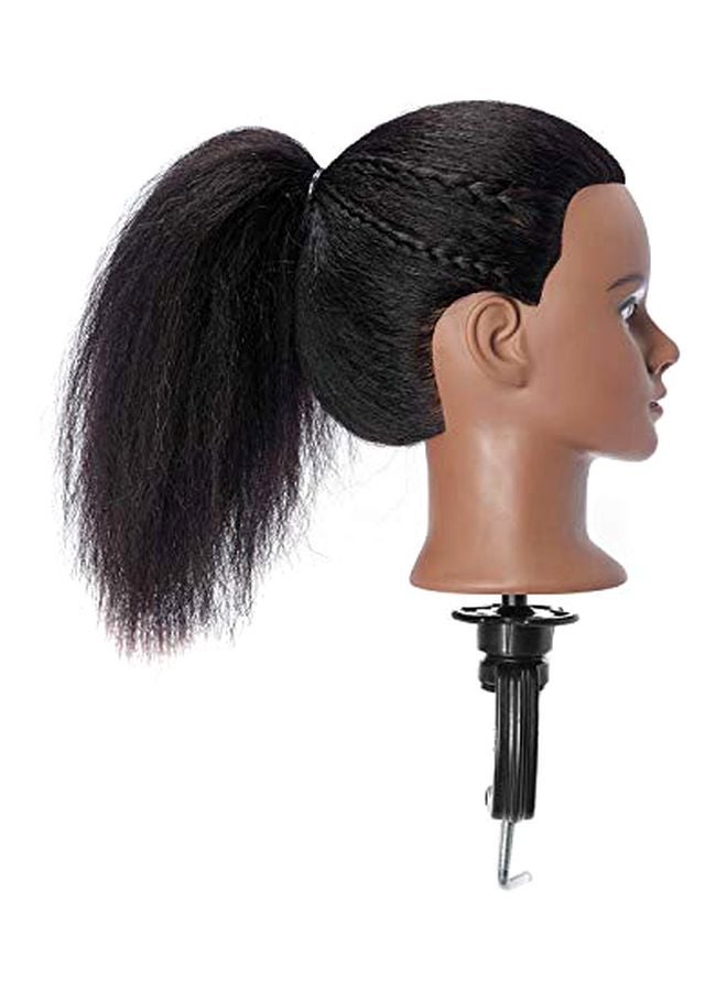 Hairingrid Hairdresser Cosmetology Mannequin Head With Clamp Holder Black 16inch - Image 2