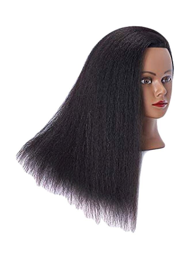 Hairingrid Hairdresser Cosmetology Mannequin Head With Clamp Holder Black 16inch - Image 1