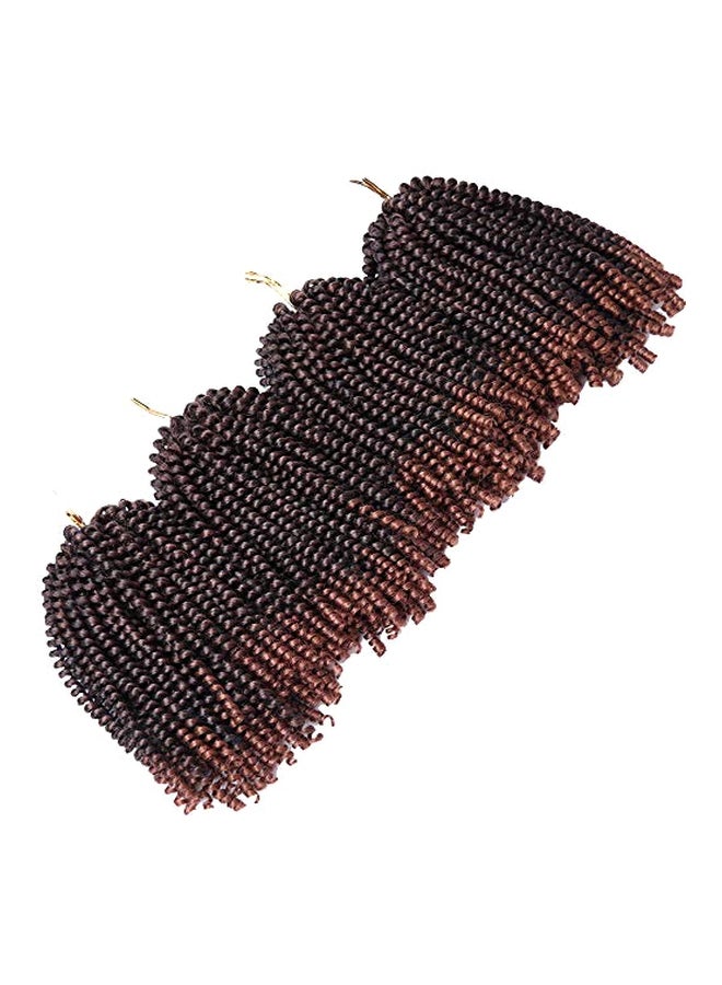 Pack Of 4 Spring Twist Crochet Braids Hair Extensions Brown/Black 8inch - v1570889800/N30610157A_1