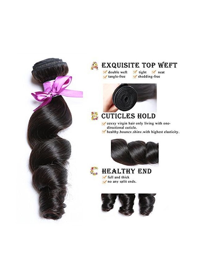 Perstar - Pack Of 3 8A Brazillian Hair Extensions Black - Image 1