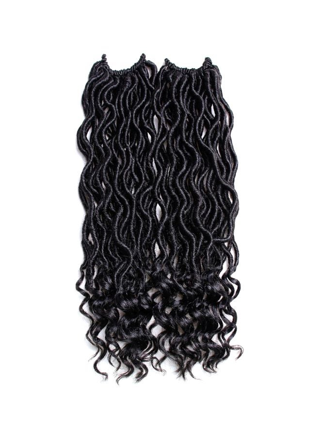 6-Piece Wavy And Curly Locs Crochet Braids Hair Extension Set Black 20inch - v1570889828/N30610200A_1