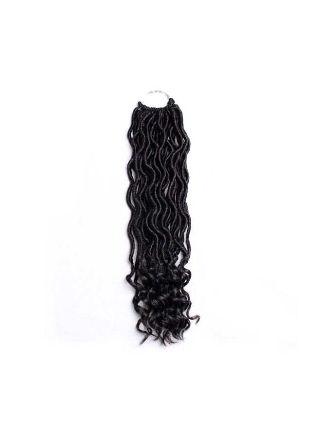 Ali Bling 6-Piece Wavy And Curly Locs Crochet Braids Hair Extension Set Black 20inch - Image 3