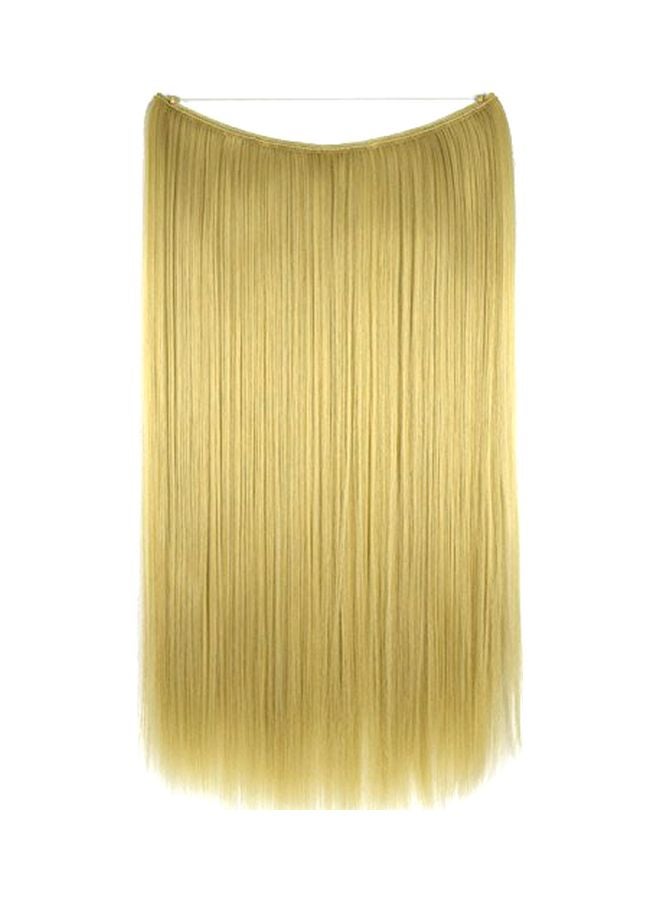 TOPREETY Long And Straight Halo Hair Extension Bleach Blonde 24inch - Image 2