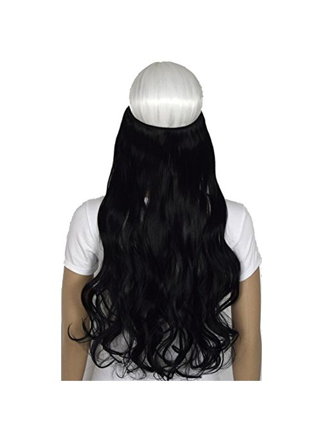 TOPREETY Curly And Wavy Halo Hair Extension Jet Black 22inch - Image 2