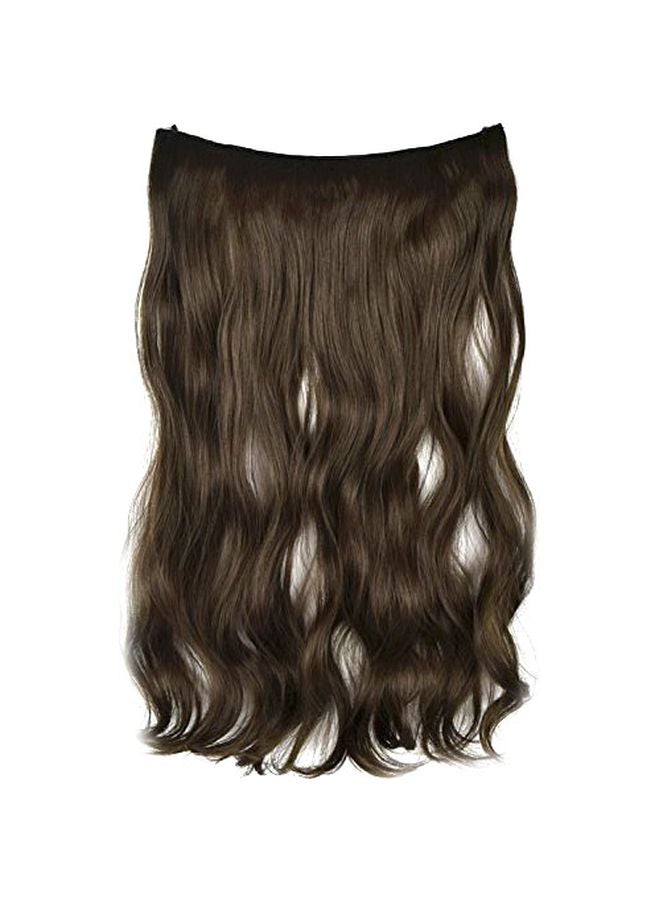 TOPREETY Long Curly And Wavy Halo Hair Extension Medium Ash Brown 22inch - Image 1