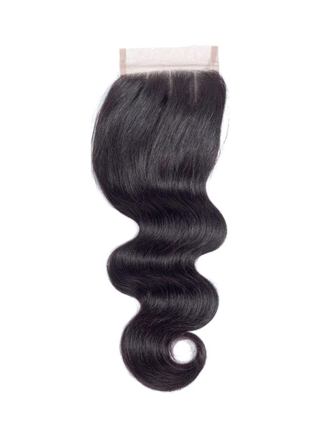 Pack Of 3 Brazilian Wavy Hair Extension With Lace Closure Black 10inch
