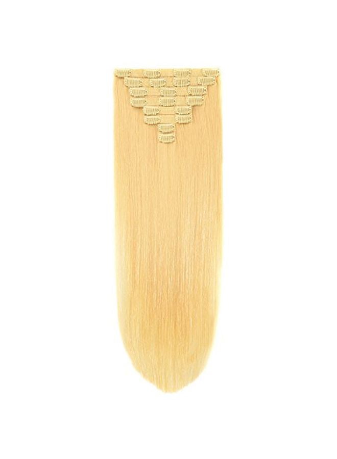 8-Piece Straight Hair Extensions Blonde 20inch - v1570890086/N30610533A_1