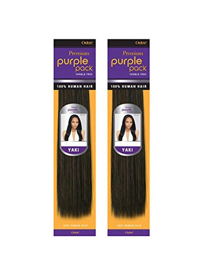 أوتر وصلة شعر بريميوم مفرود من قطعتين أرجواني 14بوصة