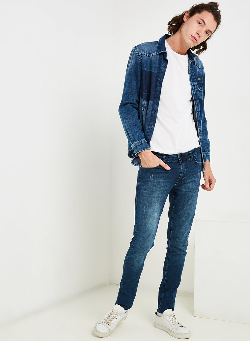 DeFacto - Martin Super Skinny Fit Jeans Blue - Image 1