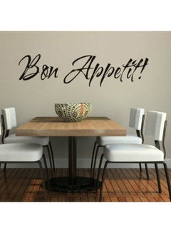 FRIEET Removable Bon Appetit Word Pattern Wall Sticker Black 60 x 25cm  - Image 2