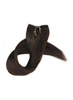 Full Shine Straight Human Hair Extension 2 Dark Brown 14inch  - Image 1