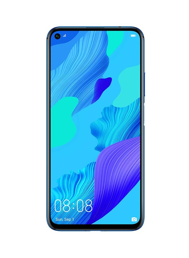 هواوي - موبايل نوفا 5T ثنائي الشريحة سعة 128 جيجابايت ذاكرة رام 8 جيجابايت ويدعم تقنية 4G LTE - أزرق  مشرق - Image 1