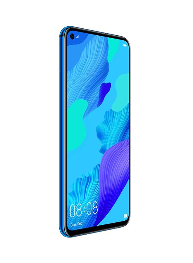 هواوي - موبايل نوفا 5T ثنائي الشريحة سعة 128 جيجابايت ذاكرة رام 8 جيجابايت ويدعم تقنية 4G LTE - أزرق  مشرق - Image 1