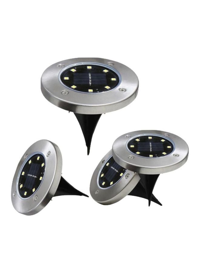 ماركة غير محددة مصباح LED يعمل بالطاقة الشمسية - 4 قطع أسود/فضي  - Image 2