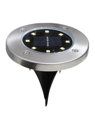 4-Piece LED Solar Light Black/Silver