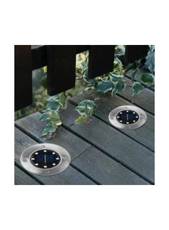 Generic 4-Piece LED Solar Ground Light White 116mm  - Image 3