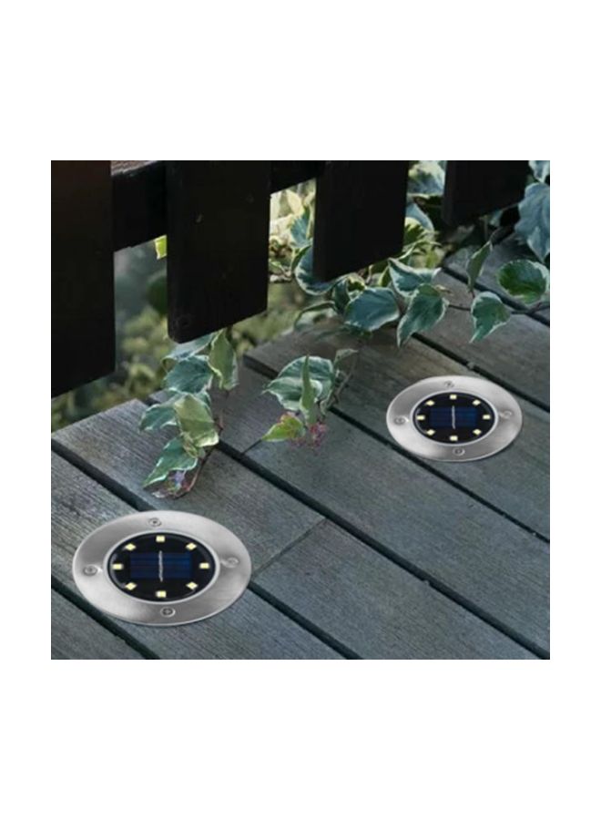 Generic 4-Piece LED Solar Ground Light White 116mm  - Image 3
