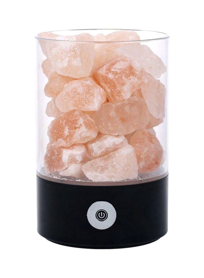 Natural Himalayan Crystal Salt Lamp Clear/Black 5.55x3.7inch