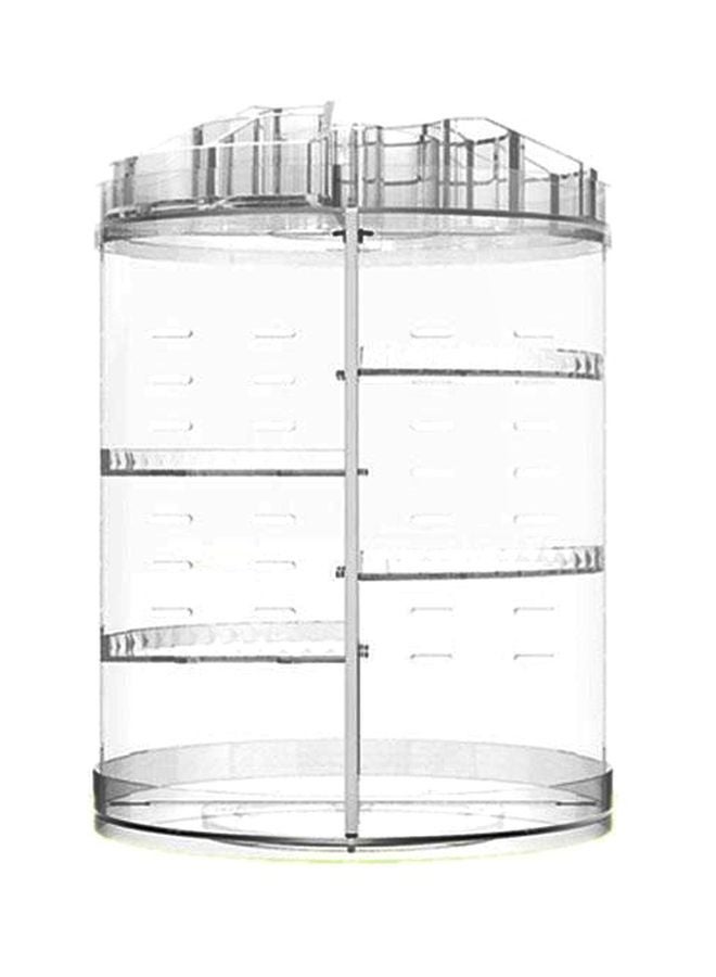 منظم مستحضرات التجميل مع إمكانية الدوران 360 درجة شفاف