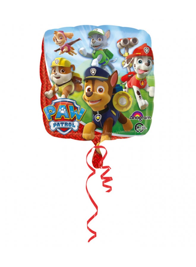 أناجرام بالون بتصميم مربع مطبوع عليه شخصيات مسلسل الرسوم المتحركة باو باترول 18بوصة - Image 1