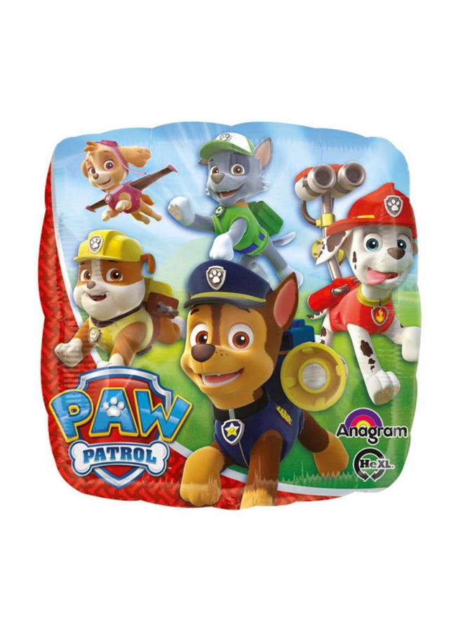 أناجرام بالون بتصميم مربع مطبوع عليه شخصيات مسلسل الرسوم المتحركة باو باترول 18بوصة - Image 2