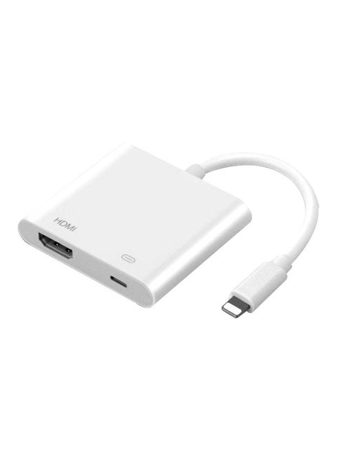 Lightning To HDMI AV Adapter White/Silver
