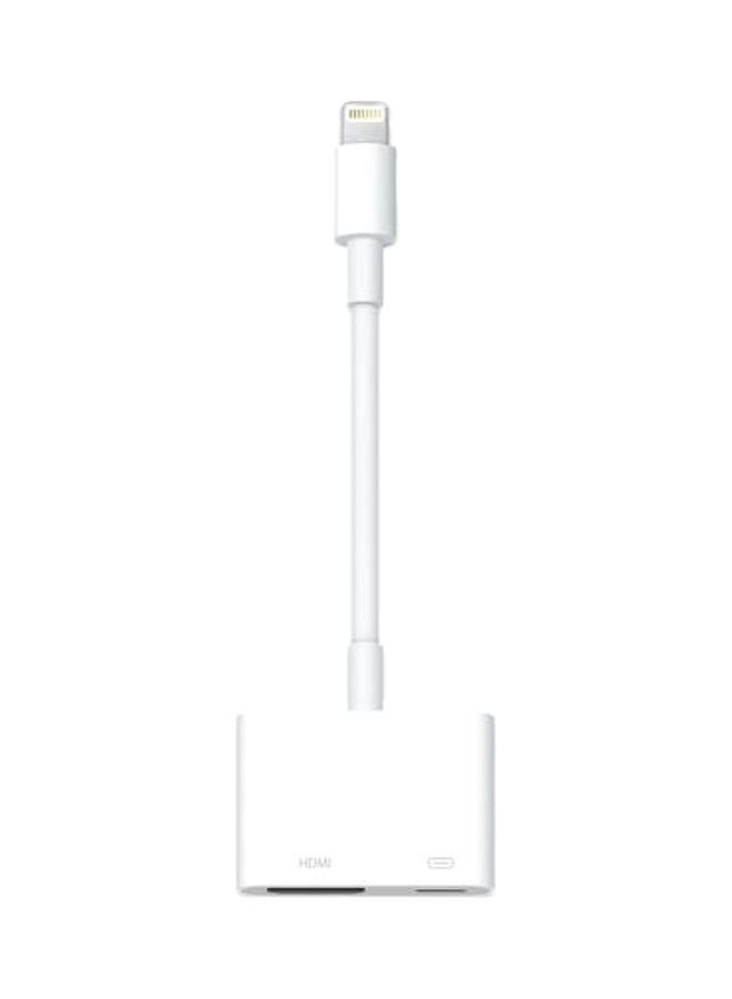 Generic - Lightning To HDMI AV Adapter White/Silver - Image 1