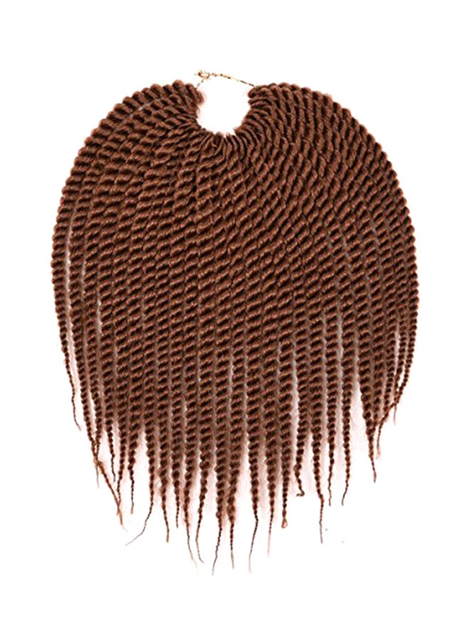 Micro Braids Synthetic Crochet Twist Extension Brown 10inch