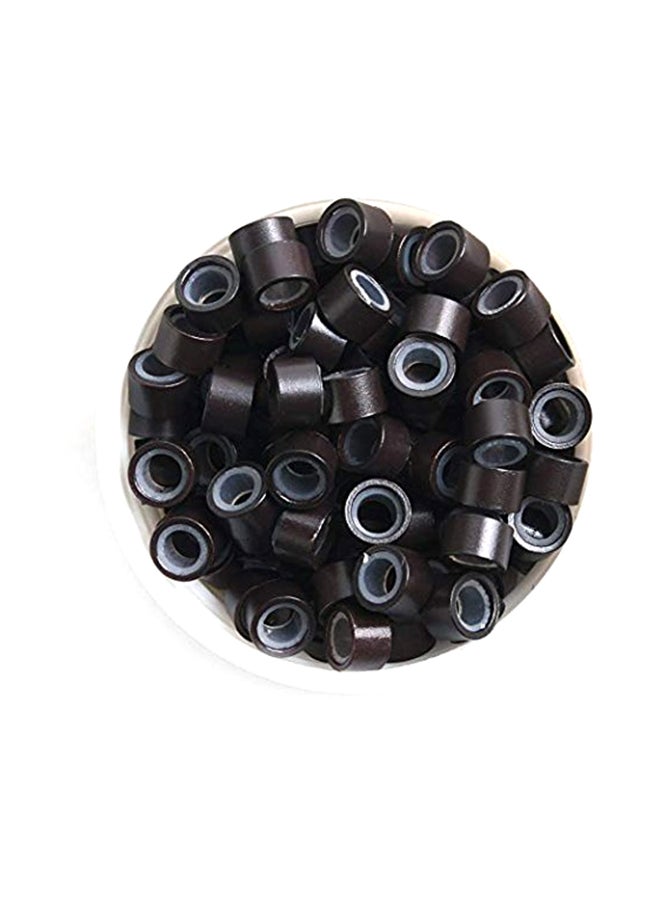 Rings Links Beads For Human Hair Extension Brown