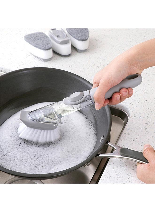 Sharpdo Long Handle Dishwashing Brush Grey/Clear/White 10cm - Image 3