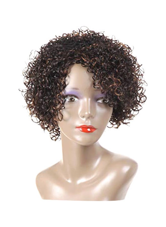 HUA Brazilian Short Deep Curly Hair Wig 1B/30 8inch
