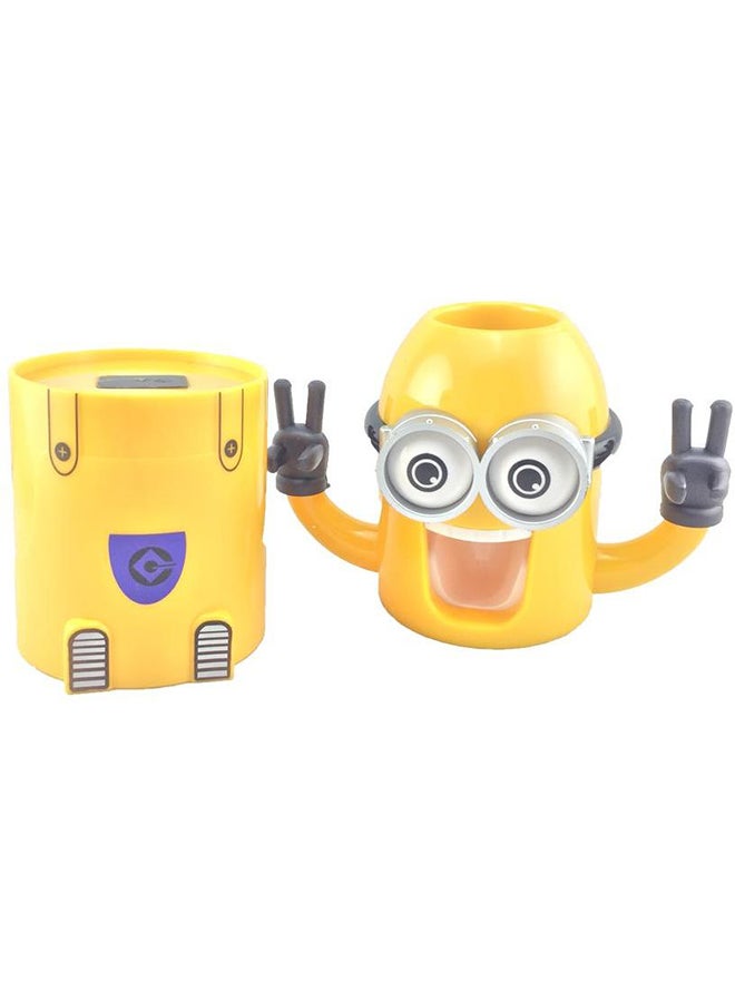 حامل فرشاة أسنان مع موزع معجون الأسنان التلقائي أصفر 15سم - Image 3