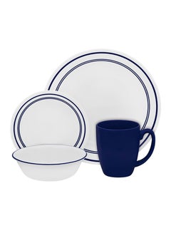 Corelle 16-Piece Livingware Dinner Set Classic Café Blue/White  - Image 1