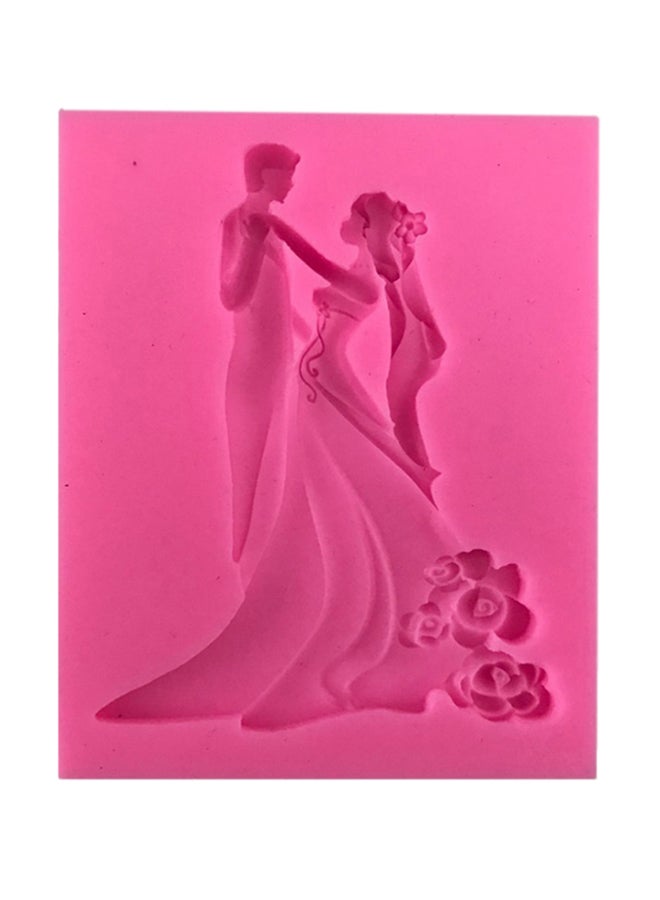 Couple Wedding Fondant Mould Pink - Image 1
