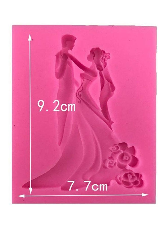 Couple Wedding Fondant Mould Pink - Image 2