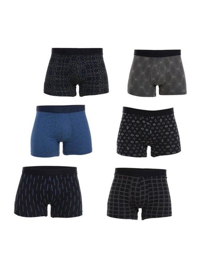 COTTONIL - Pack Of 6 Patterned Boxers Multicolour - Image 1