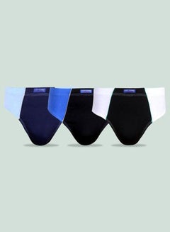 COTTONIL Pack Of 3 Relax Briefs Baby Blue/White/Blue  - Image 1