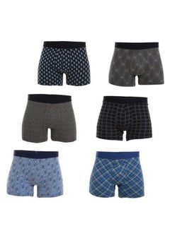Pack Of 6 Patterned Boxers Multicolour