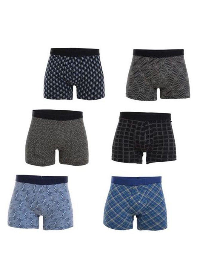 COTTONIL - Pack Of 6 Patterned Boxers Multicolour - Image 1