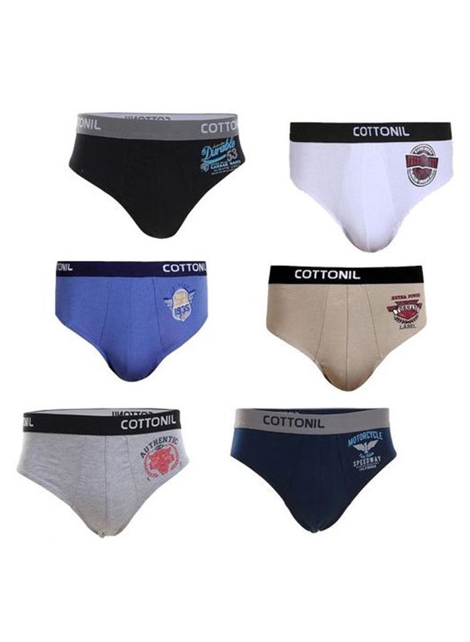 COTTONIL - Pack Of 6 Relax Briefs Multicolour - Image 1